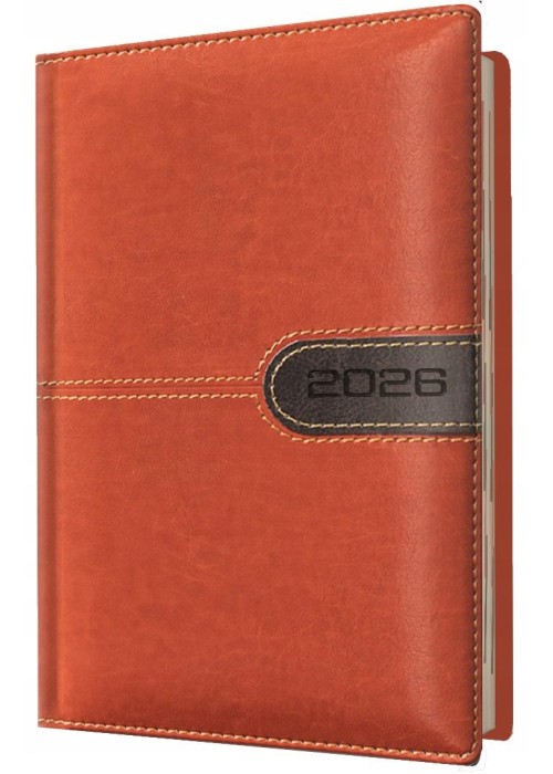 Kalendarz 2026 A6 tygodniowy brązowy Kalendarz 2026 A6 tygodniowy brązowy