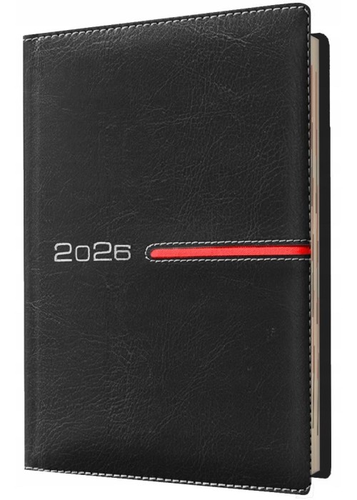 Kalendarz 2026 A6 tygodniowy czarny Kalendarz 2026 A6 tygodniowy czarny