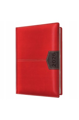 Kalendarz 2026 A6 tygodniowy czerwony