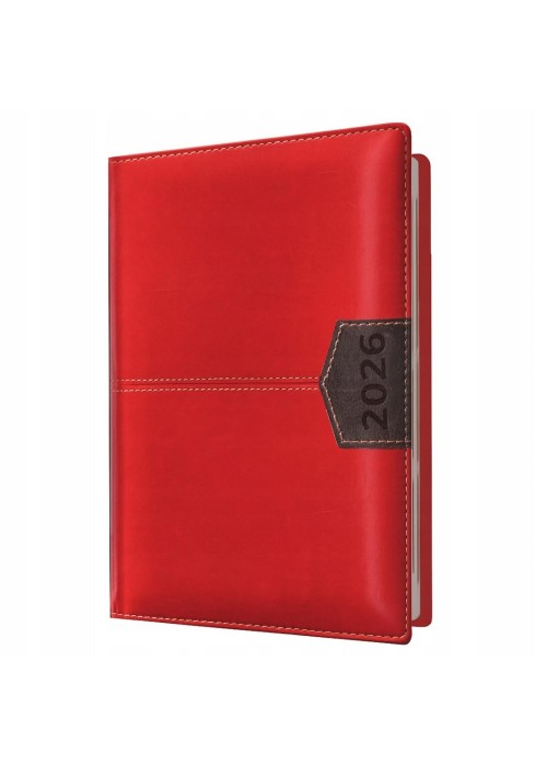 Kalendarz 2026 A6 tygodniowy czerwony Kalendarz 2026 A6 tygodniowy czerwony