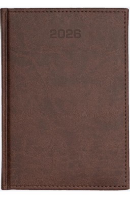 Kalendarz 2026 dzienny A4 Vivella ciemny brąz