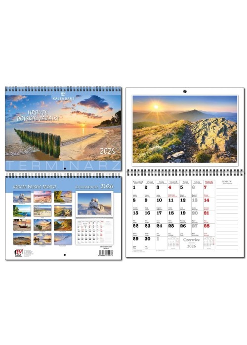 Kalendarz 2026 A3 terminarz 13p Pl. Zakątki