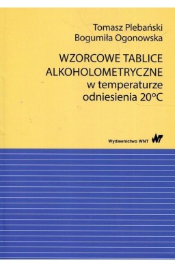 Wzorcowe tablice alkoholometryczne w temp. 20..