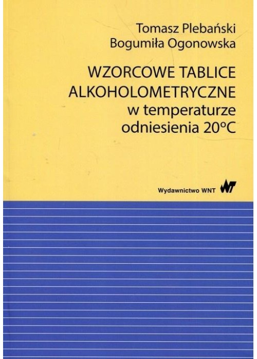Wzorcowe tablice alkoholometryczne w temp. 20..