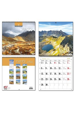 Kalendarz 2026 30x60 13 planszowy Tatry