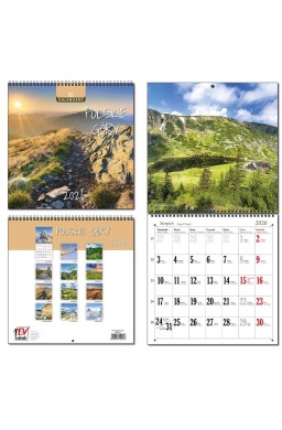 Kalendarz 2026 30x60 13 planszowy Polskie Góry