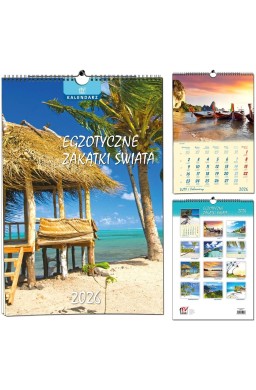 Kalendarz 2026 B3 13 plansz Egzot. Zakątki Świata