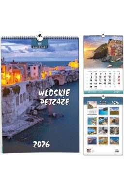 Kalendarz 2026 B3 13 planszowy Włoskie Pejzaże