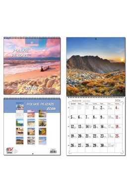 Kalendarz 2026 30x60 13 planszowy Polskie Pejzaże