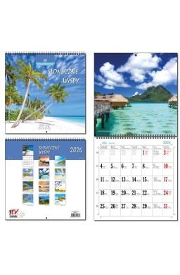 Kalendarz 2026 30x60 13 planszowy Słoneczne Wyspy