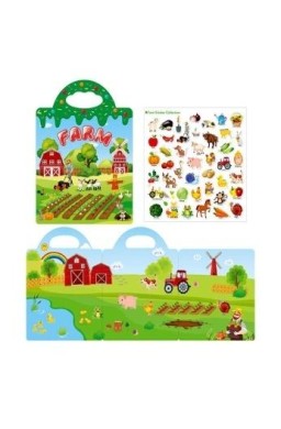 Książeczka z naklejkami wielorazowymi farma