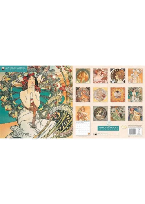 Kalendarz 2026 ścienny kwadrat Alfons Mucha