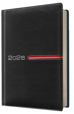 Kalendarz 2026 A4 dzienny VIP czarny