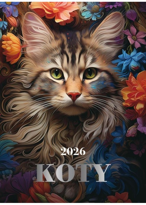 Kalendarz 2026 wieloplanszowy 24x34cm AI Koty