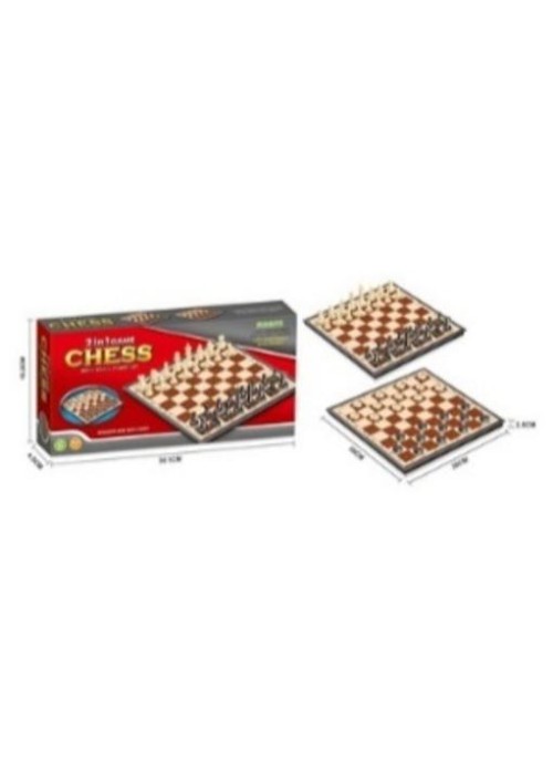 Szachy 2w1 magnetyczne 30x30x2,5cm