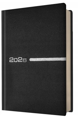 Kalendarz 2026 A5 dzienny czarny