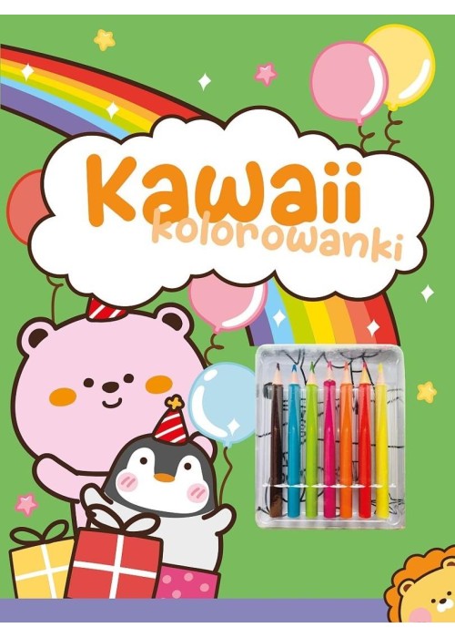 Kawaii kolorowanki zielona