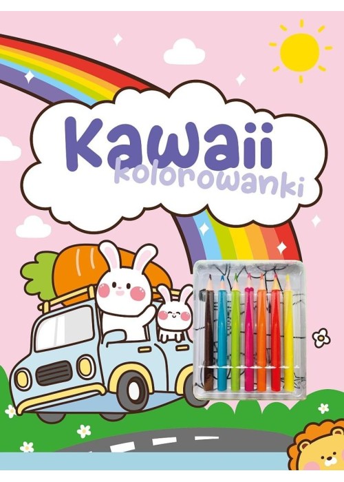 Kawaii kolorowanki różowa