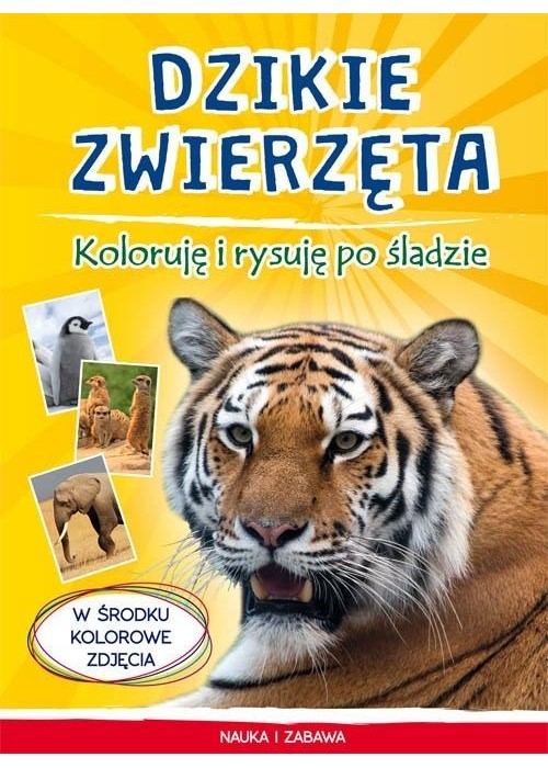 Dzikie zwierzęta. Koloruję i rysuję po śladzie