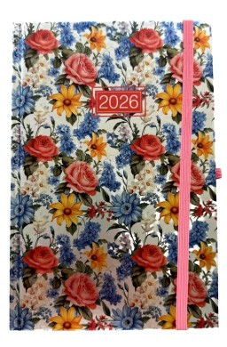 Terminarz 2026 dzienny A5 metalic połysk MIX