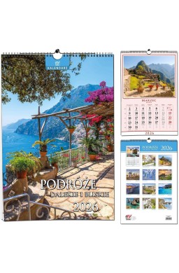 Kalendarz 2026 B3 13 planszowy Podróże