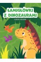 Łamigłówki z dinozaurami. Książeczka z naklejkami