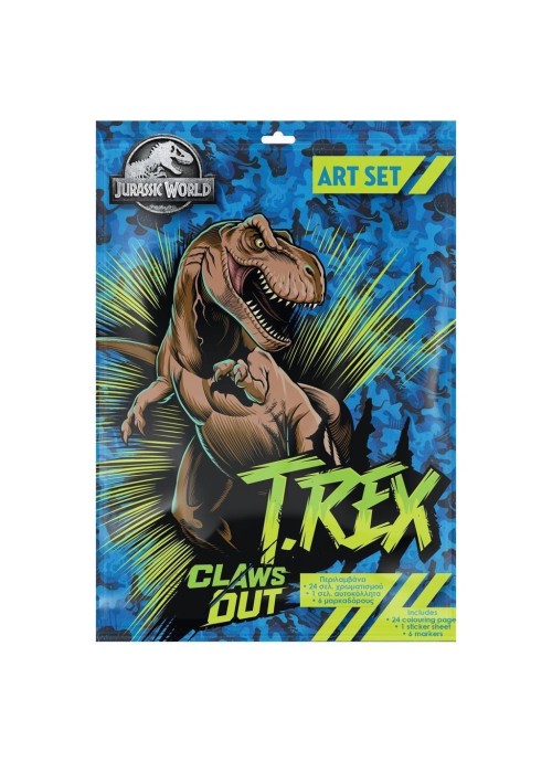 Kolorowanka z naklejkami Part Jurajski