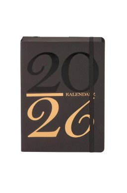 Kalendarz 2026 Kraft A5 dzienny czarny