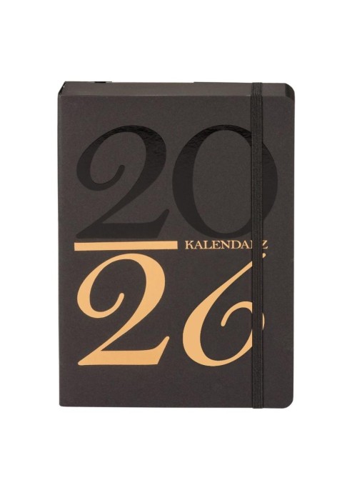 Kalendarz 2026 Kraft A5 dzienny czarny