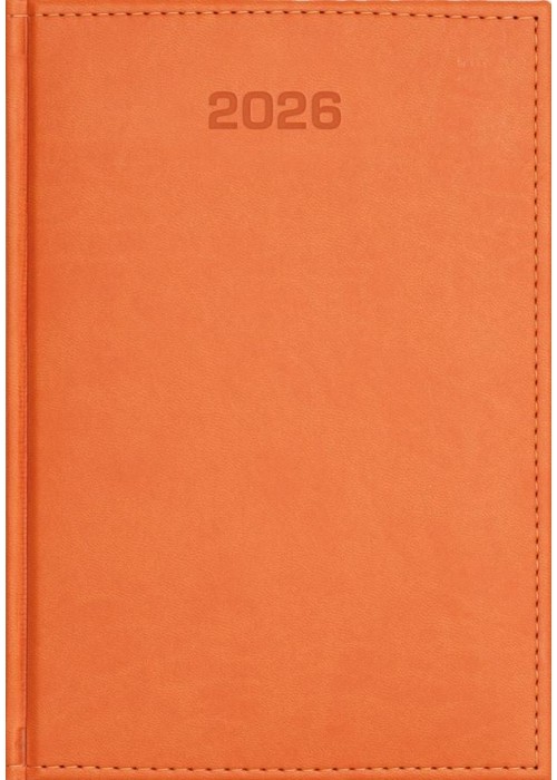 Kalendarz 2026 dzienny A5 Vivella pomarańczowy