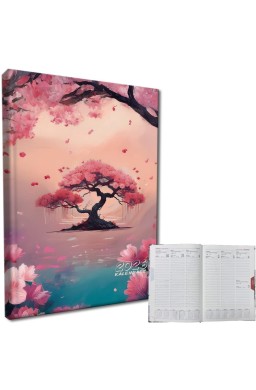 Kalendarz 2026 A5 tygodniowy rozkładówka Sakura