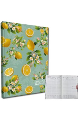 Kalendarz 2026 A5 tygodniowy rozkładówka Cytryny