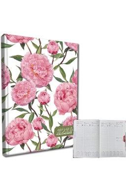 Kalendarz 2026 A5 tygodniowy rozkładówka Peonie