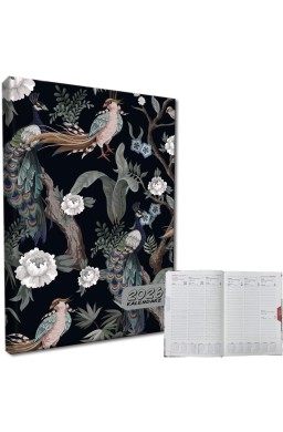 Kalendarz 2026 A5 tygodniowy rozkładówka Pawie