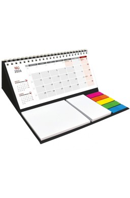 Kalendarz 2026 Biurkowy z notesem czarny