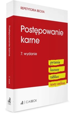 Postępowanie karne. Pytania. Kazusy. Tablice...
