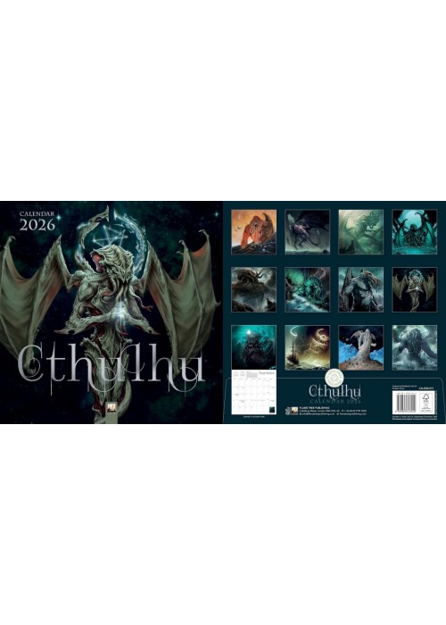 Kalendarz 2026 ścienny kwadrat Cthulhu