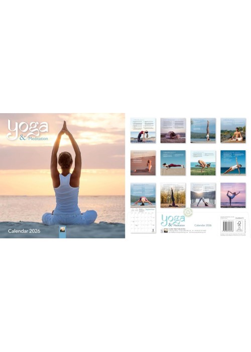 Kalendarz 2026 ścienny kwadrat Joga i medytacja