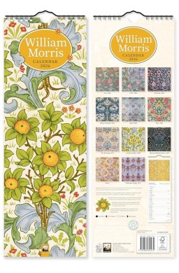 Kalendarz 2026 ścienny paskowy William Morris