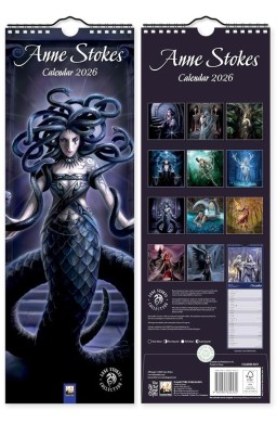 Kalendarz 2026 ścienny paskowy Anne Stokes