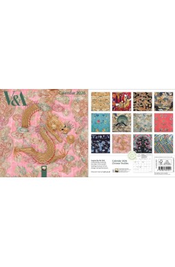 Kalendarz 2026 ścienny kwadrat Chinese Textiles