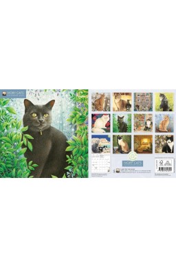 Kalendarz 2026 ścienny kwadrat Ivory Cats Koty