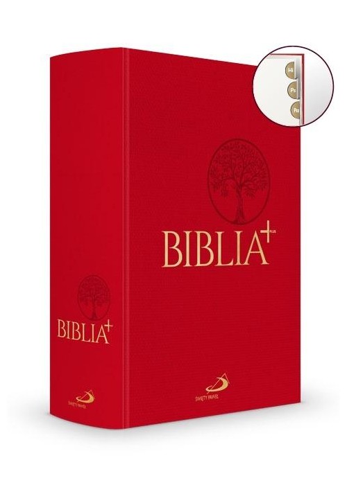 Biblia Plus płótno czerwona paginacja