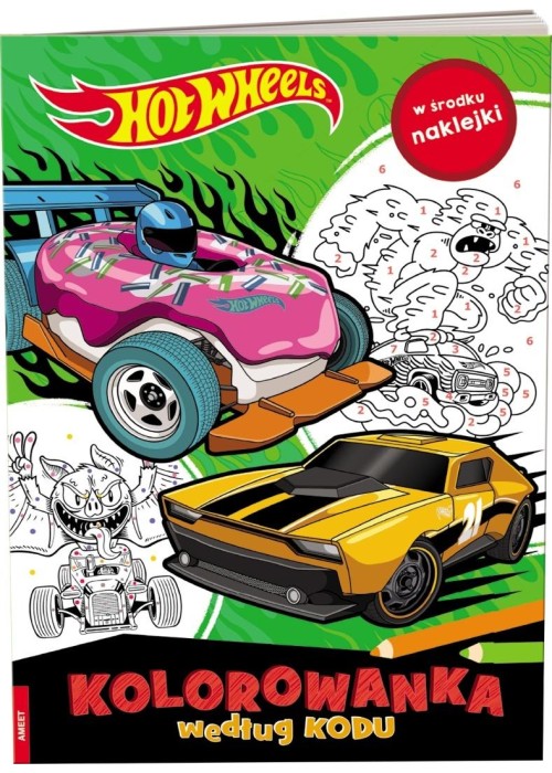 Mattel Hot Wheels. Kolorowanka według kodu