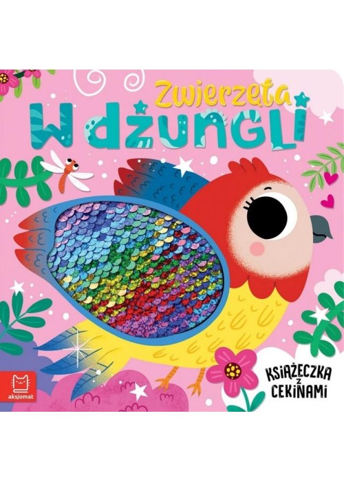 Zwierzęta w dżungli. Książeczka z cekinami