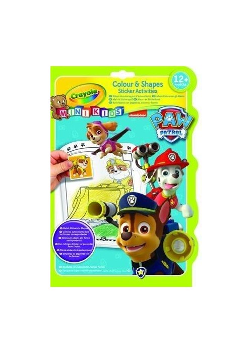 Kolorowanka Kształty i kolory Psi Patrol CRAYOLA