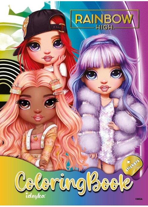 Kolorowanka z naklejkami Rainbow High