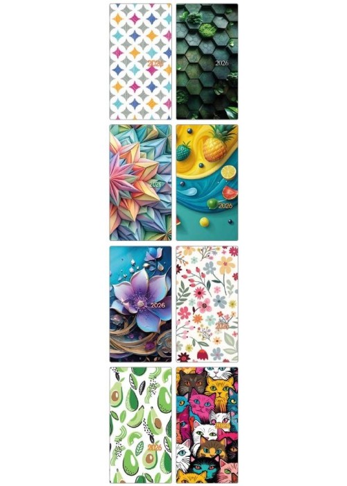Kalendarz 2026 kieszonkowy folia MIX