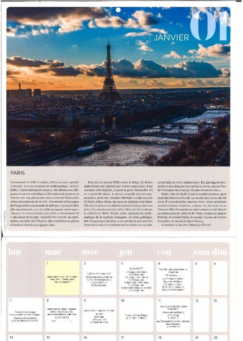 Kalendarz 2019 Język francuski dzień po dniu