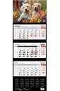 Kalendarz 2026 trójdzielny premium pieski